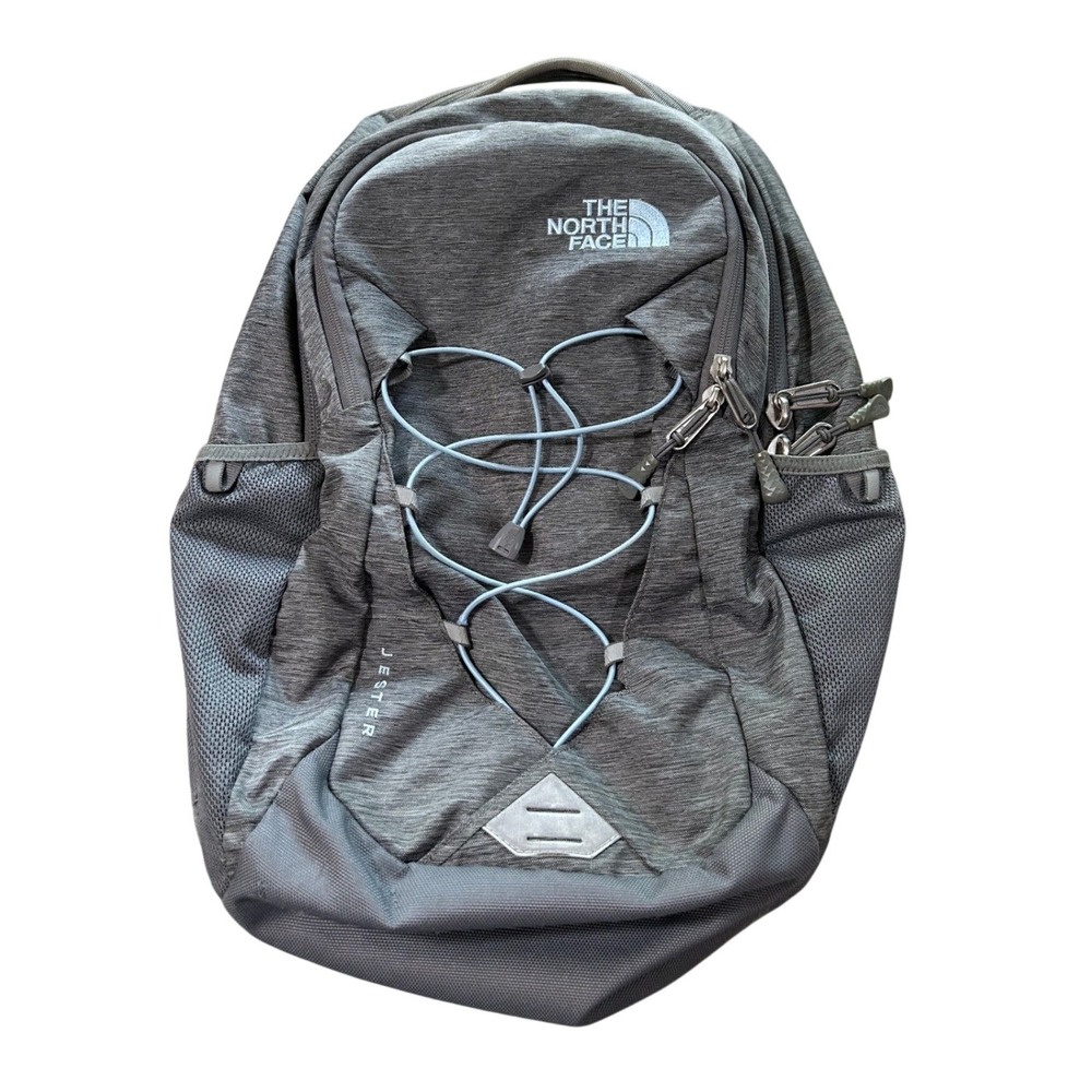 The North Face Jester Backpack Gray FlexVent Laptop Sleeve Travel Hiking School